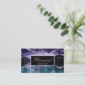 Marble Sparkle Agate Design Beauty Spa Visitekaartje (Staand voorkant)