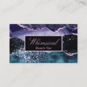 Marble Sparkle Agate Design Beauty Spa Visitekaartje (Voorkant)