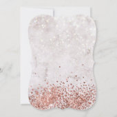 Marble Sparkle Roos Gold Glitter Quinceañera Kaart (Achterkant)