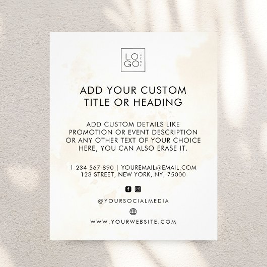 Marble Square Custom Business Logo Sociale media Flyer