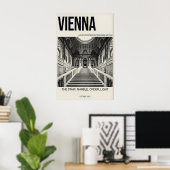 Marble Staircase Poster Vienna Architecture (Thuiskantoor)