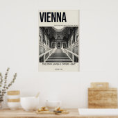 Marble Staircase Poster Vienna Architecture (Keuken)