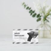 Marble Steel Revolver Pistool Shop Gunsmith Firear Visitekaartje (Staand voorkant)