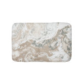 Marble Stone Abstract Creamy Beige Ivory Grey Badmat (Voorkant)