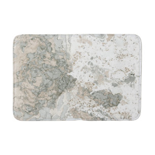 Marble Stone Abstract Creamy Mint Cali Gray Badmat