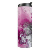 Marble Stone Abstract Pink and Grey Design Thermosbeker (Gedraaid links)
