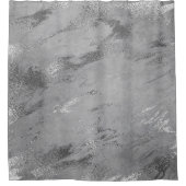 Marble Stone Abstract Silver Grey Metallic Strokes Douchegordijn (Voorkant)