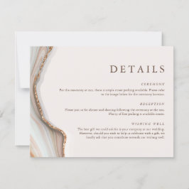 Marble Stone Agate Detail Enclosure Card Kaart