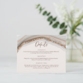 Marble Stone Agate Detail Enclosure Card Kaart (Staand voorkant)