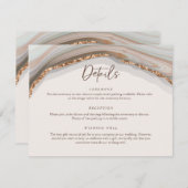 Marble Stone Agate Detail Enclosure Card Kaart (Voorkant / Achterkant)