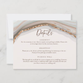 Marble Stone Agate Detail Enclosure Card Kaart