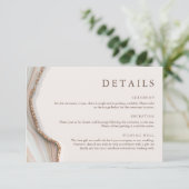 Marble Stone Agate Detail Enclosure Card Kaart (Staand voorkant)