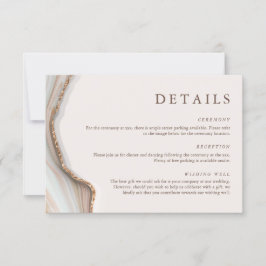Marble Stone Agate Detail Enclosure Card Kaart