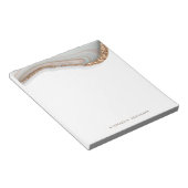 Marble stone agate geode glitter notitieblok (Schuin)