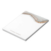 Marble stone agate geode glitter notitieblok (Linkerzijde)