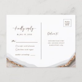 Marble Stone Agate RSVP Briefkaart