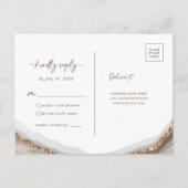 Marble Stone Agate RSVP Briefkaart (Achterkant)