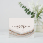 Marble Stone Agate RSVP Briefkaart (Staand voorkant)