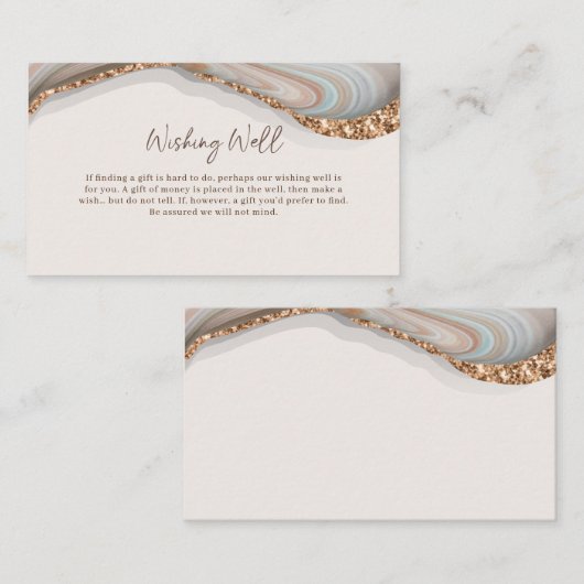 Marble Stone Agate Wishing Well Enclosure Kaart (Voorkant / Achterkant)