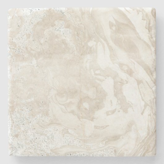 Marble Stone Bright Carrara Beige Ivory Grey Stenen Onderzetter (Voorkant)