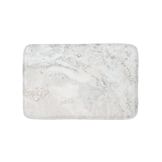 Marble Stone Bright Creamy Beige Ivory Grey Badmat (Voorkant)
