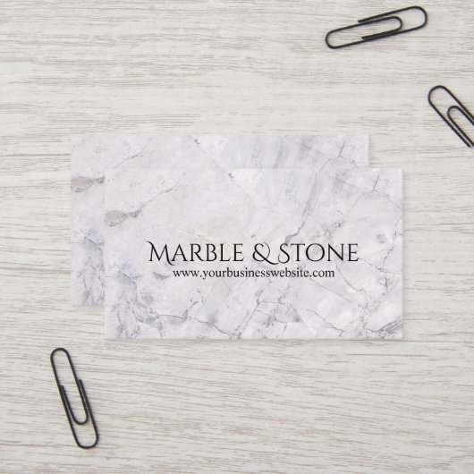 Marble & Stone Countertops Business Card Visitekaartje (Voorkant / Achterkant in situ)