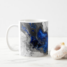 Marble Stone, Electric Blue, Black, Grey printed Koffiemok