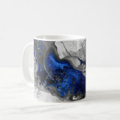 Marble Stone, Electric Blue, Black, Grey printed Koffiemok (Voorkant links)