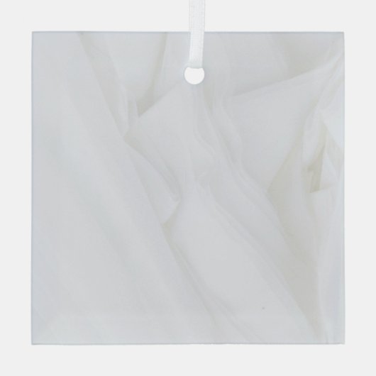 Marble Stone Glass Square Ornament (Achterkant)