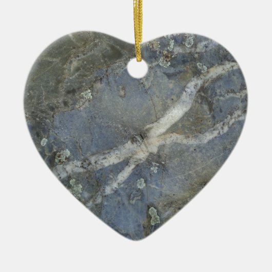 Marble Stone Gray Keramisch Ornament (Voorkant)