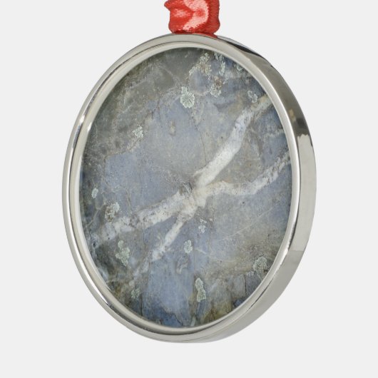Marble Stone Gray Metalen Ornament (Links)