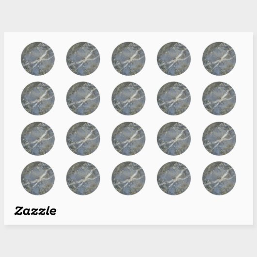 Marble Stone Gray Ronde Sticker (Vel)