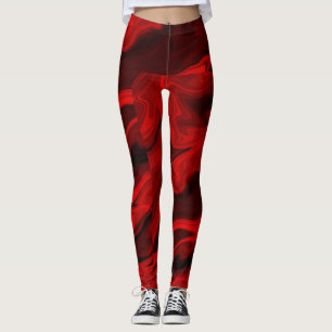 Marble Stone Kijk naar rode Leggings in het bloed