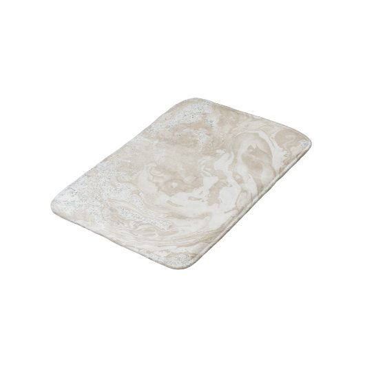 Marble Stone Luxury Creamy Beige Ivory Grey Badmat (Gekanteld)