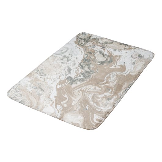 Marble Stone Luxury White Beige Ivory Grey Badmat (Gekanteld)