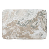 Marble Stone Luxury White Beige Ivory Grey Badmat (Voorkant)