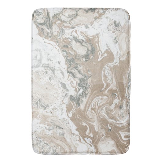 Marble Stone Luxury White Beige Ivory Grey Badmat (Voorkant Verticaal)