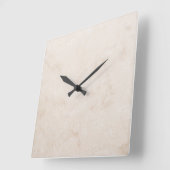 Marble Stone Neutral Tegel Sandy Background Blank Vierkante Klok (Hoek)