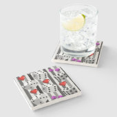 Marble Stone Onderzetter Dice (Zijkant)