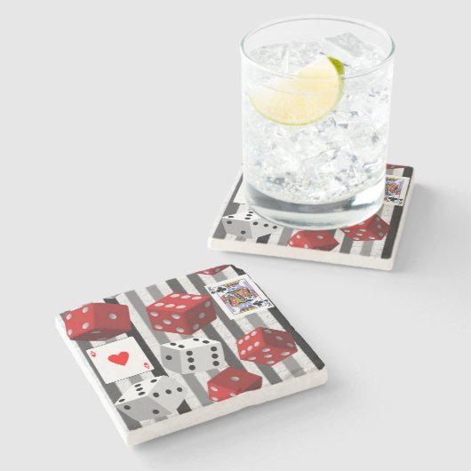 Marble Stone Onderzetter Dice (Zijkant)