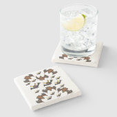 Marble Stone Onderzetter Halloween (Zijkant)