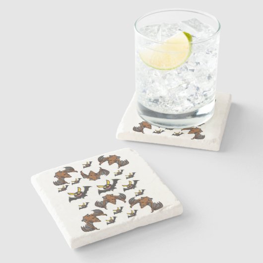 Marble Stone Onderzetter Halloween (Zijkant)