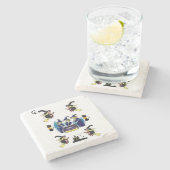 Marble Stone Onderzetter Halloween (Zijkant)