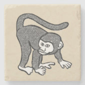 Marble Stone Onderzetter Monkey (Voorkant)