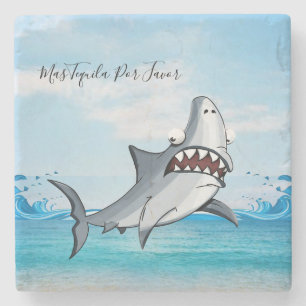 Marble Stone Onderzetter Ocean Shark