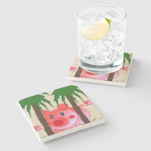 Marble Stone Onderzetter Pig (Zijkant)