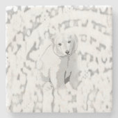 Marble Stone Onderzetter Polar Beer (Voorkant)