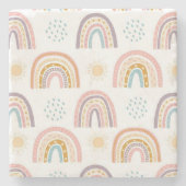 Marble Stone Onderzetter Rainbow Waterverf (Voorkant)