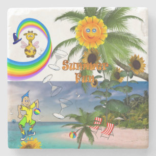 Marble Stone Onderzetter Summer Fun