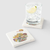 Marble Stone Onderzetter Thanksgiving (Zijkant)